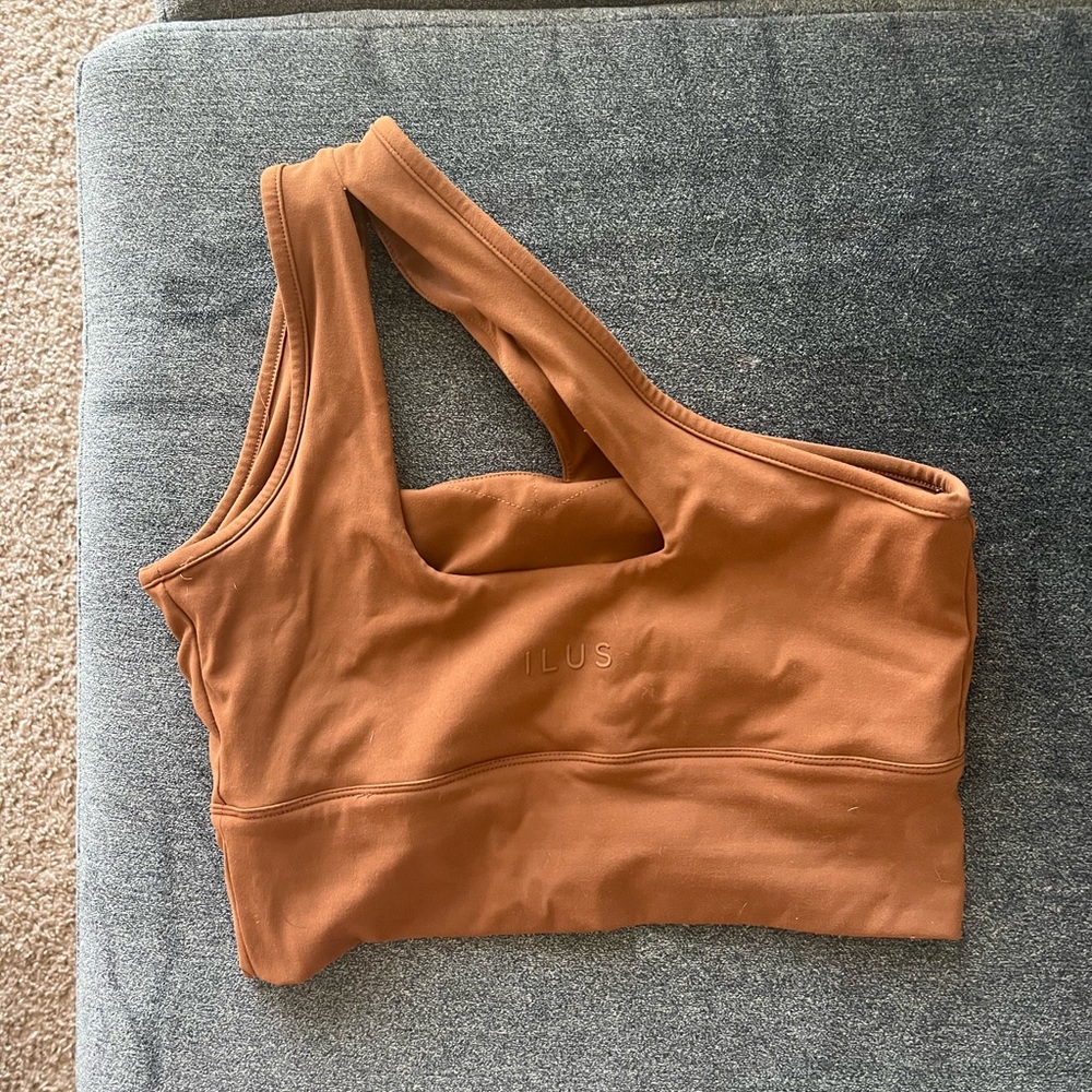 ILUS Pumpernickel One Shoulder Sports Bra